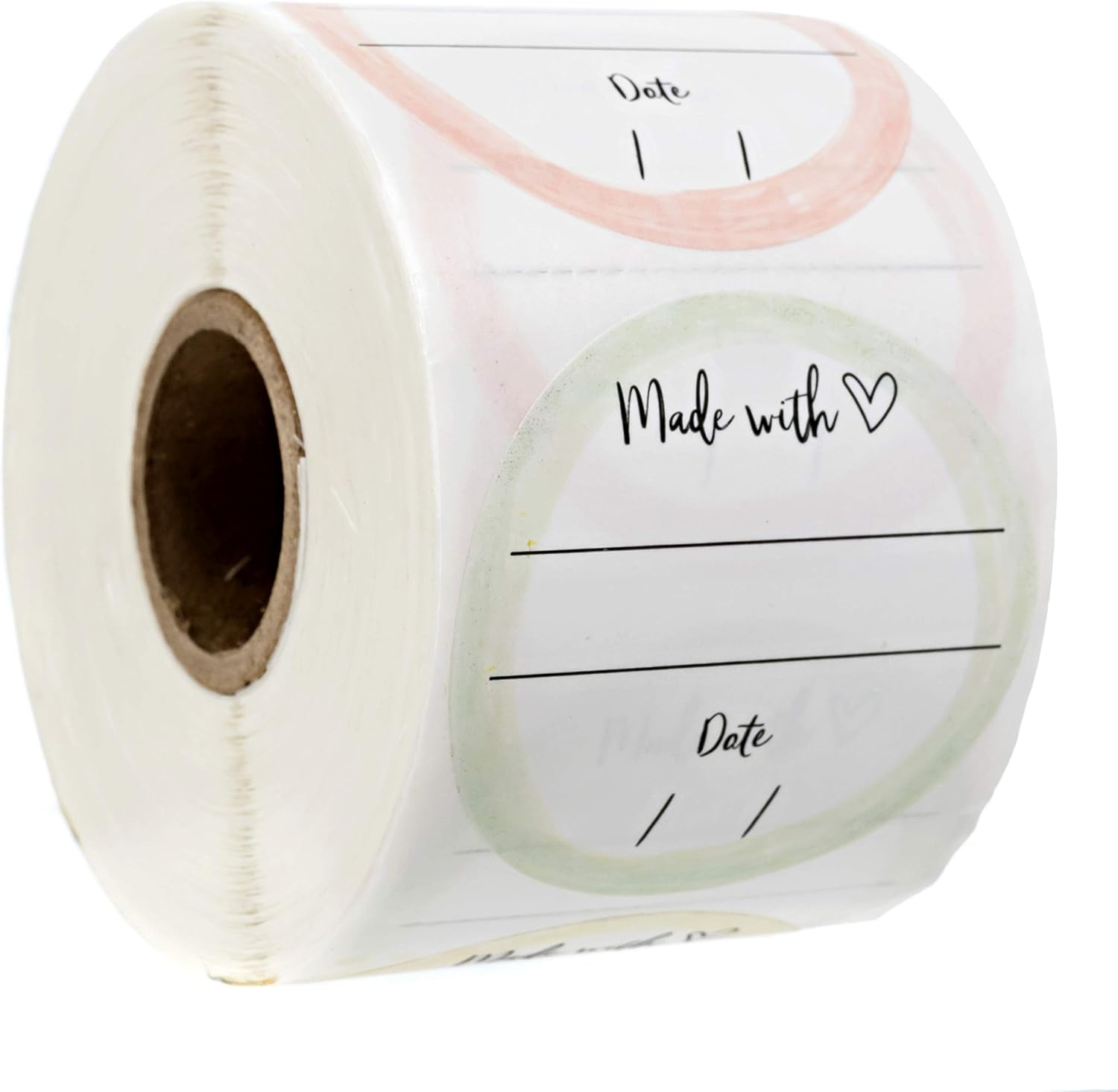 Adorable Watercolor Canning Stickers / 500 Circle Labels / 2" Made with Love Assortment