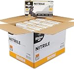 RHINO Black Nitrile Disposable Gloves (1000 Count), Latex-Free, Powder-Free, Chemical Resistance, Multipurpose Working Gloves