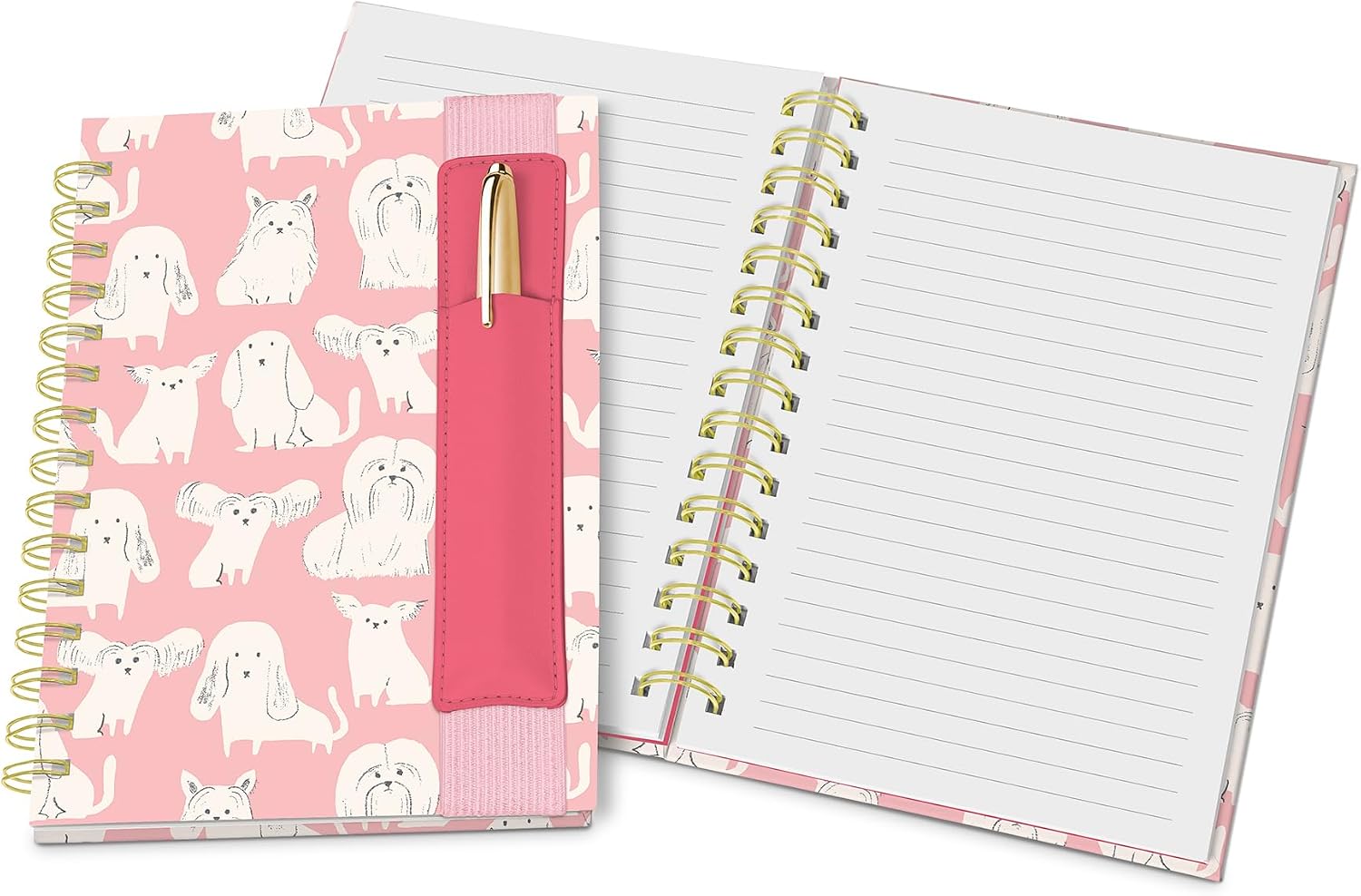 Studio Oh! Oliver Spiral Notebook Planner with Pen Holder, Hardcover Lined Journal with 160 Pages, Lay-Flat Spiral Notebook, Office Supplies & Journaling Stationery, Put a Bow On It, 5.75" x 8.75" image 5