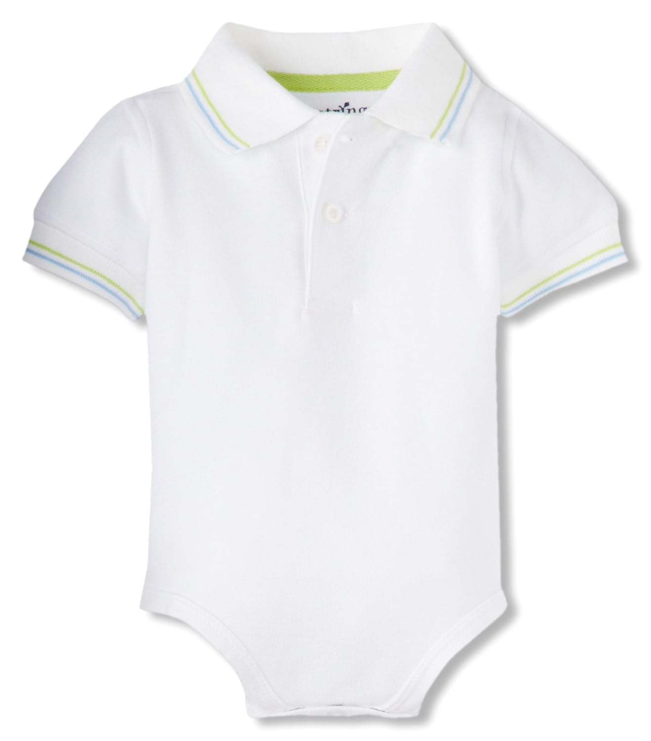 Buy Kitestrings BabyBoys Newborn Pique Polo Bodysuit, White, 03 Months at Amazon.in