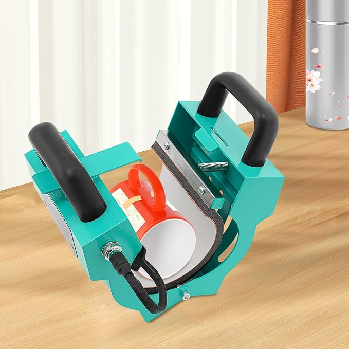 Prensa Térmica para Tazas Sublimación 300W Portátil DIY Azul miniatura 2