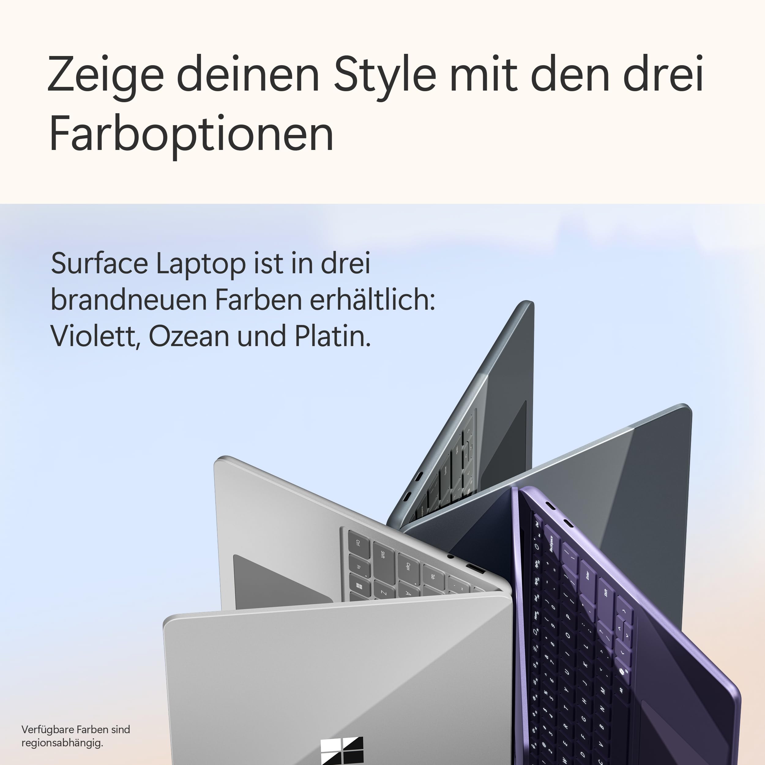 Microsoft Surface Laptop 13" LCD Touchscreen Snapdragon X Plus 16GB RAM 512GB Speicher Ozean