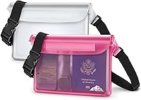 Vista 14 de HEETA Paquete de 2 bolsas impermeables, sensibles a la pantalla táctil, bolsa seca impermeable con correa ajustable para la cintura, mantiene tu