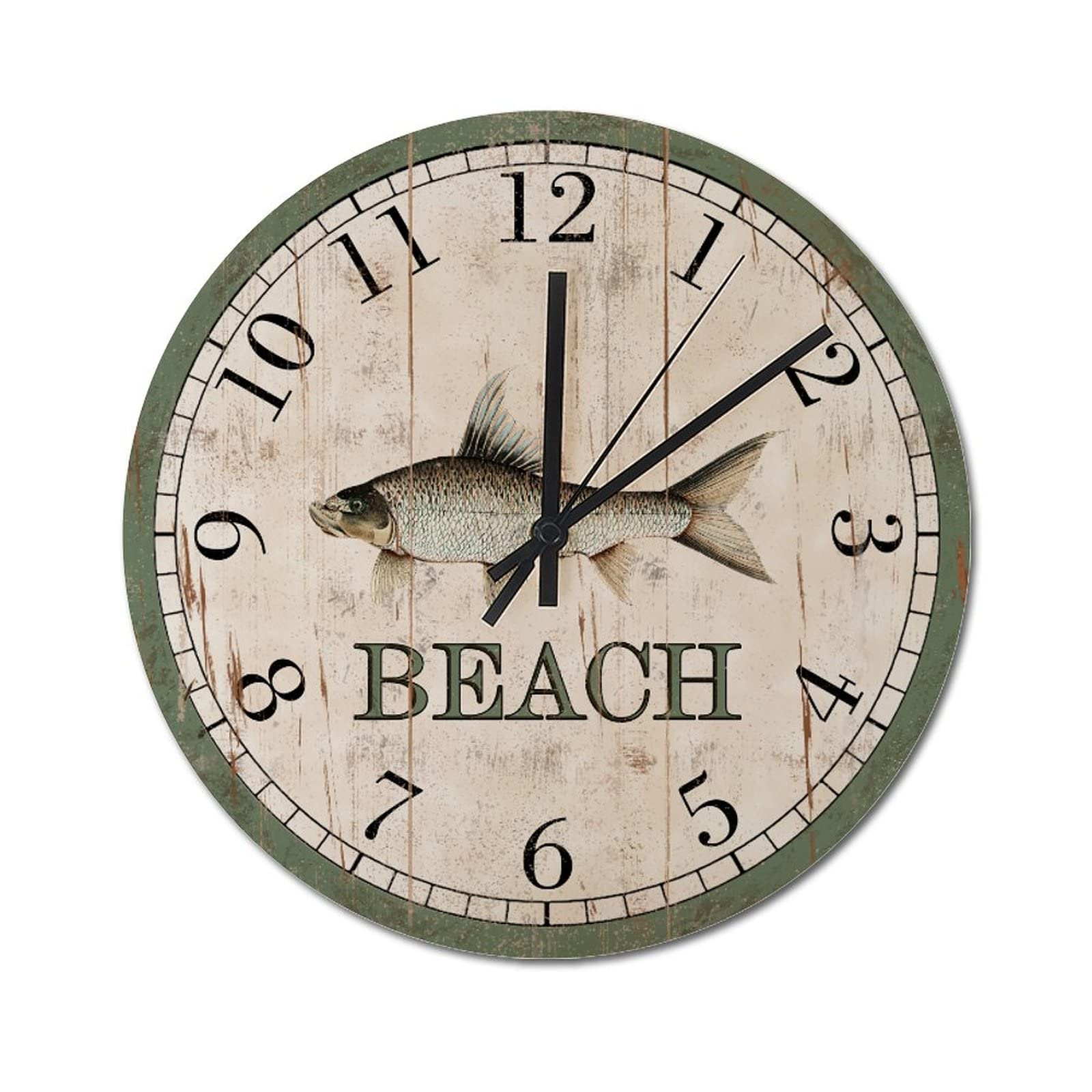 Horloge murale carpe ronde lisible pour habiller un mur vide