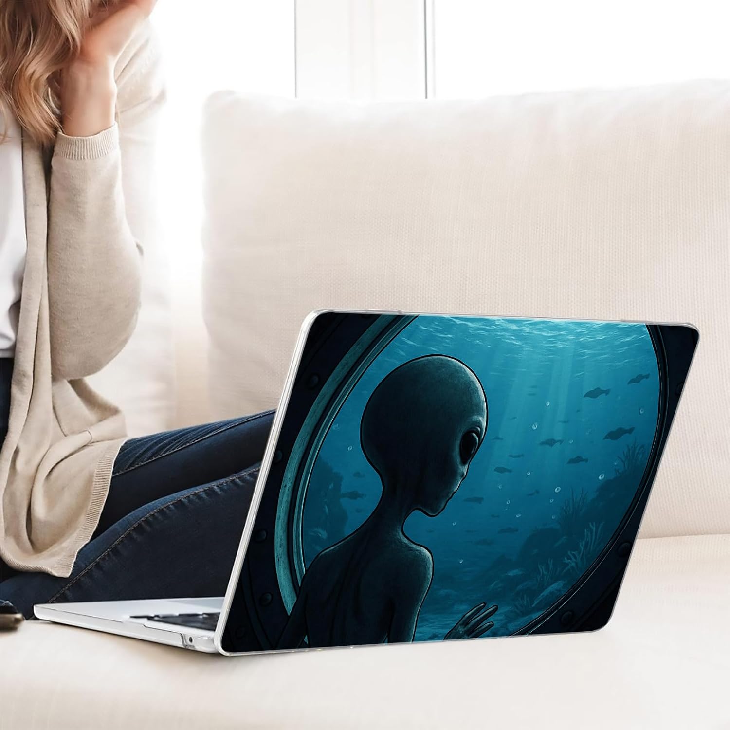 Compatible with MacBook Neo 13-inch, Hard Shell Case with Keyboard Cover and Screen Protector (A3404 A18 Pro chip, 2026 Release) - Aliens MC22398