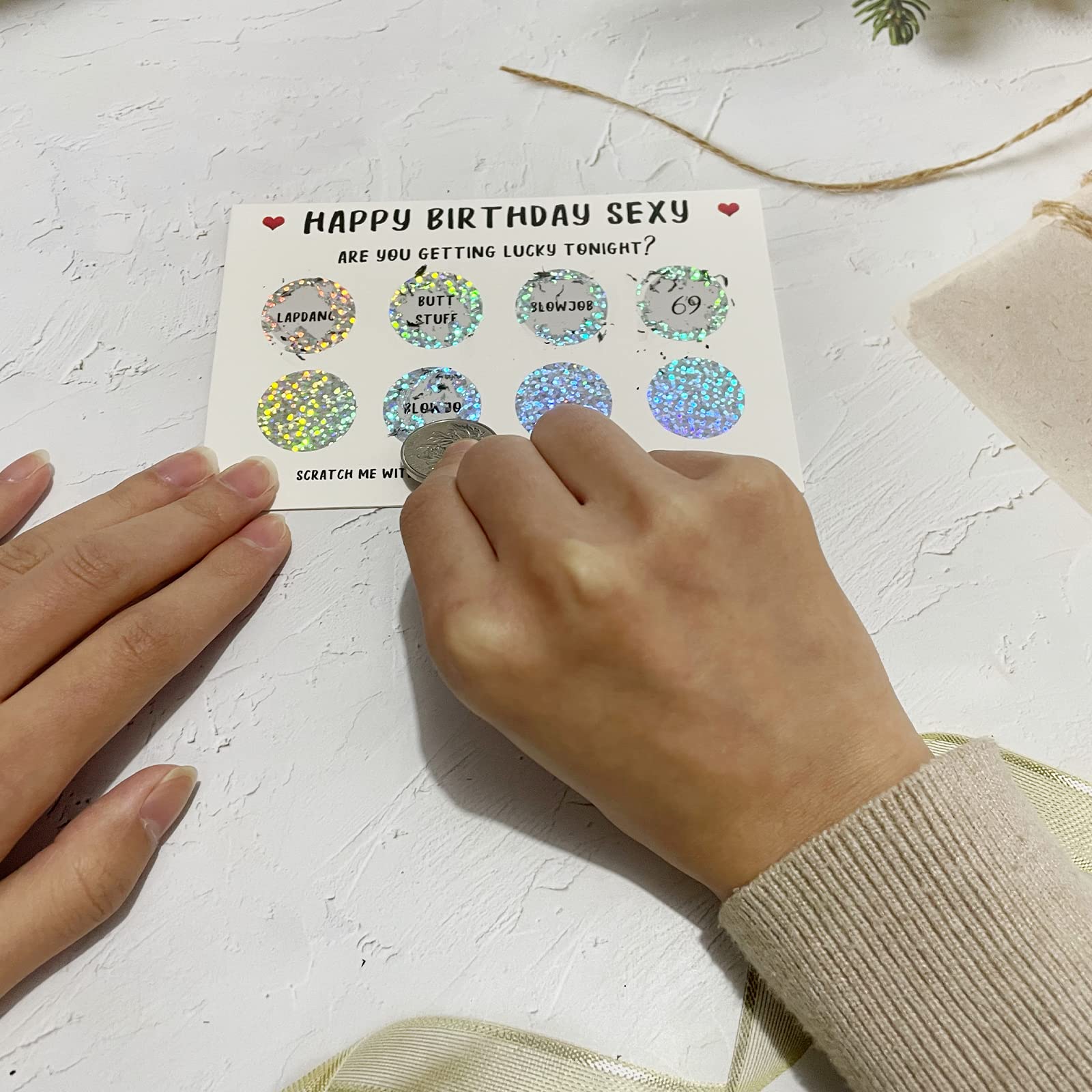 3pcs Cartes à Gratter Coquines Pour Lui/Elle, Cartes D'Anniversaire Drôles, Cartes à Gratter Coquines Pour Petit Ami Et Petite Amie, Carte