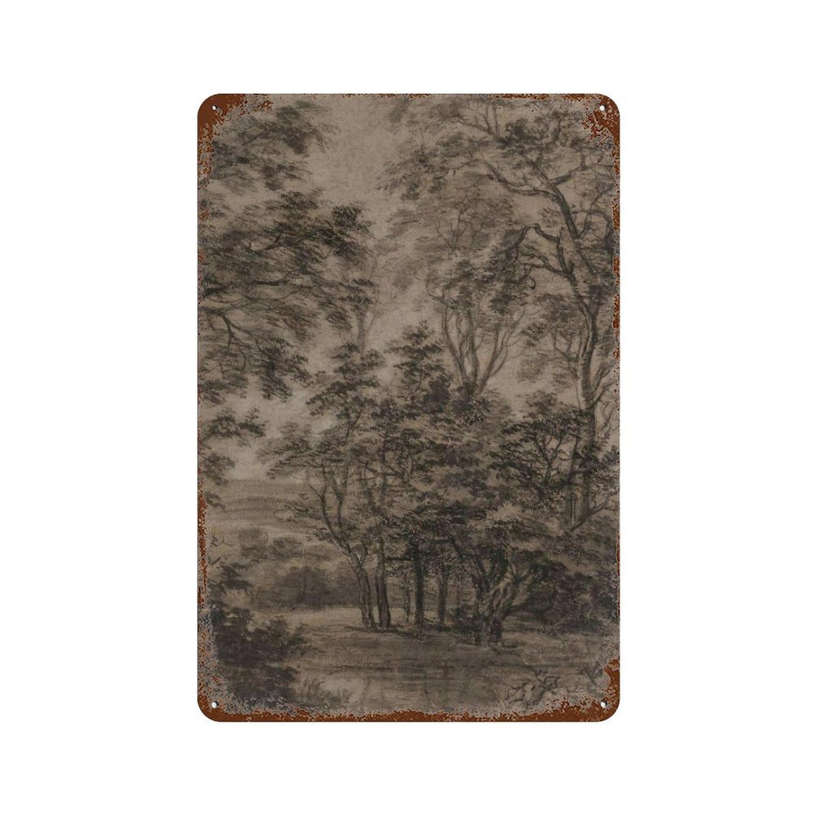 xiaoxiaoshen Vintage Woodland Landscape Rustic (2) Wall Decor Art Metal Tin Poster Modern Home Decor Art Home Bar Shop Decorations Vintage Sign 30x20cm