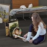 Art Storage Rack,Countertop Art Rack,Metal Canvas Storage Rack, Artist Storage & Drying for Canvas Frame Drawing Board,Prints, Panels, Paintings Display