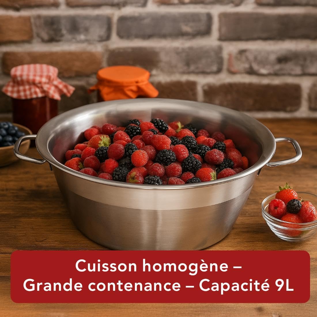 Bassine À Confiture Cuivre 12l - 207031, 41 x 41 x 21 cm