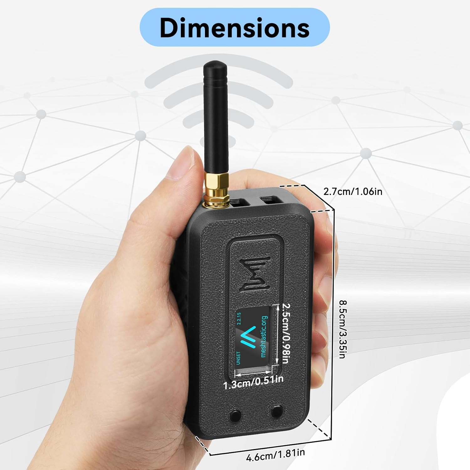 ESP32 LoRa V4 Development Board +L76 GNSS Module +3000mAh Battery +Black Case, ESP32-S3 SX1262 LoRa WiFi Bluetooth 2MB PSRAM 16MB Flash 915MHz Antenna OLED Support GPS Solar for Meshtastic