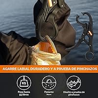 Vista 6 de KastKing SteelStream - Juego de herramientas de pesca de 6 piezas, alicates de pesca resistentes a la corrosión con cordón, cuchillo de filete