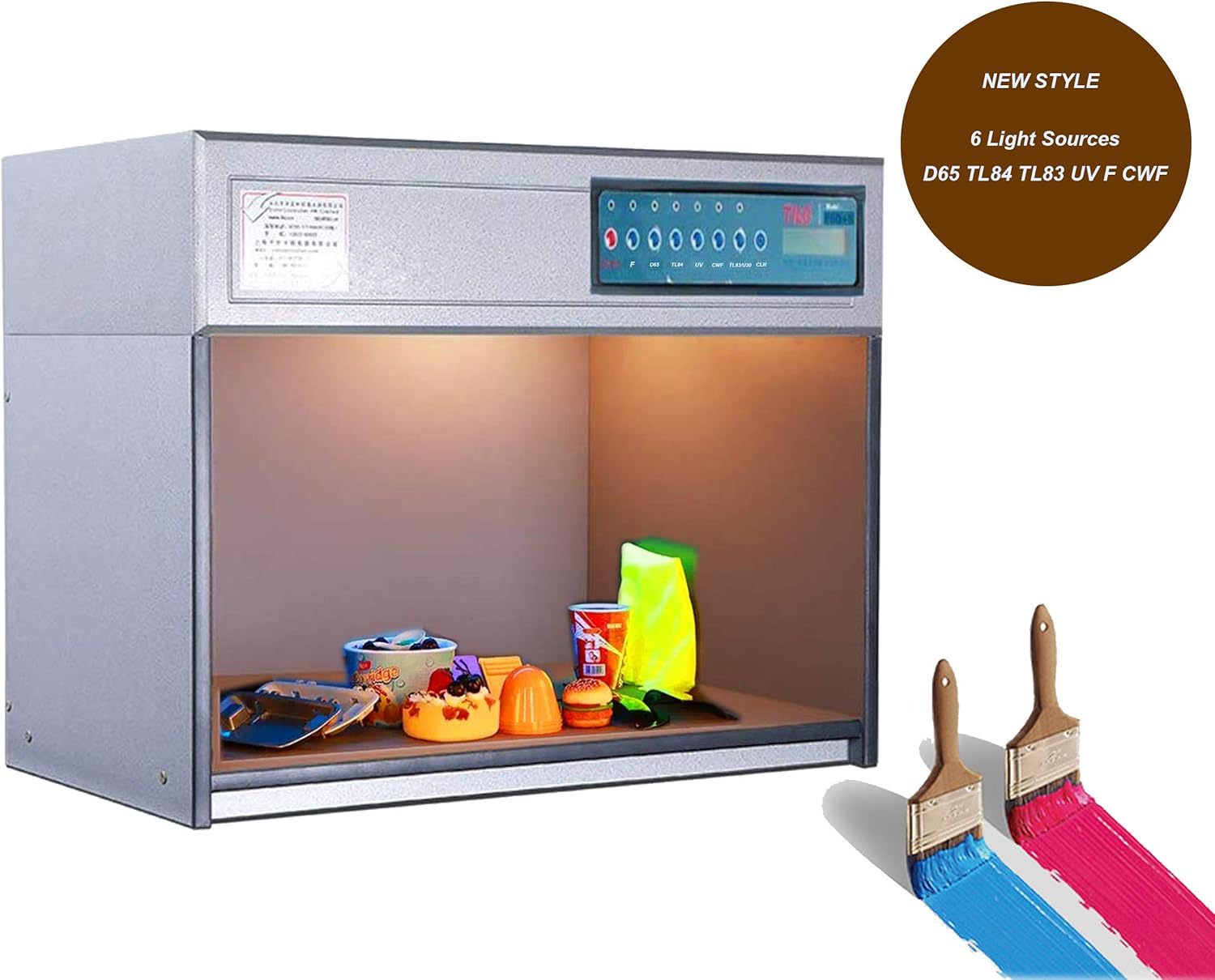 Color assessment cabinet box Color Matching Cabinet D65 TL84 CWF U30 F UV 6 light sources P60 American style Voltage 110V/220V