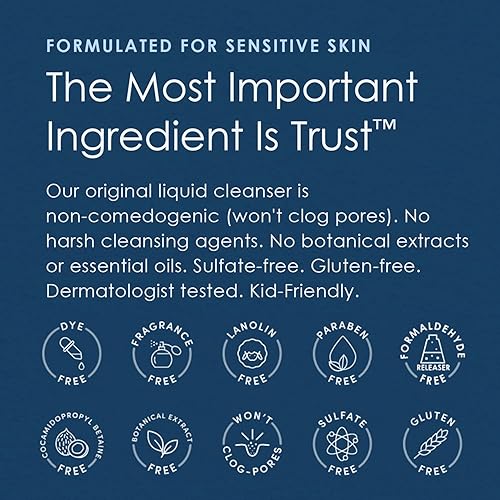 Miniatura 5 de Vanicream Limpiador líquido, 8 onzas líquidas, fórmula sin perfume, sin gluten para pieles sensibles