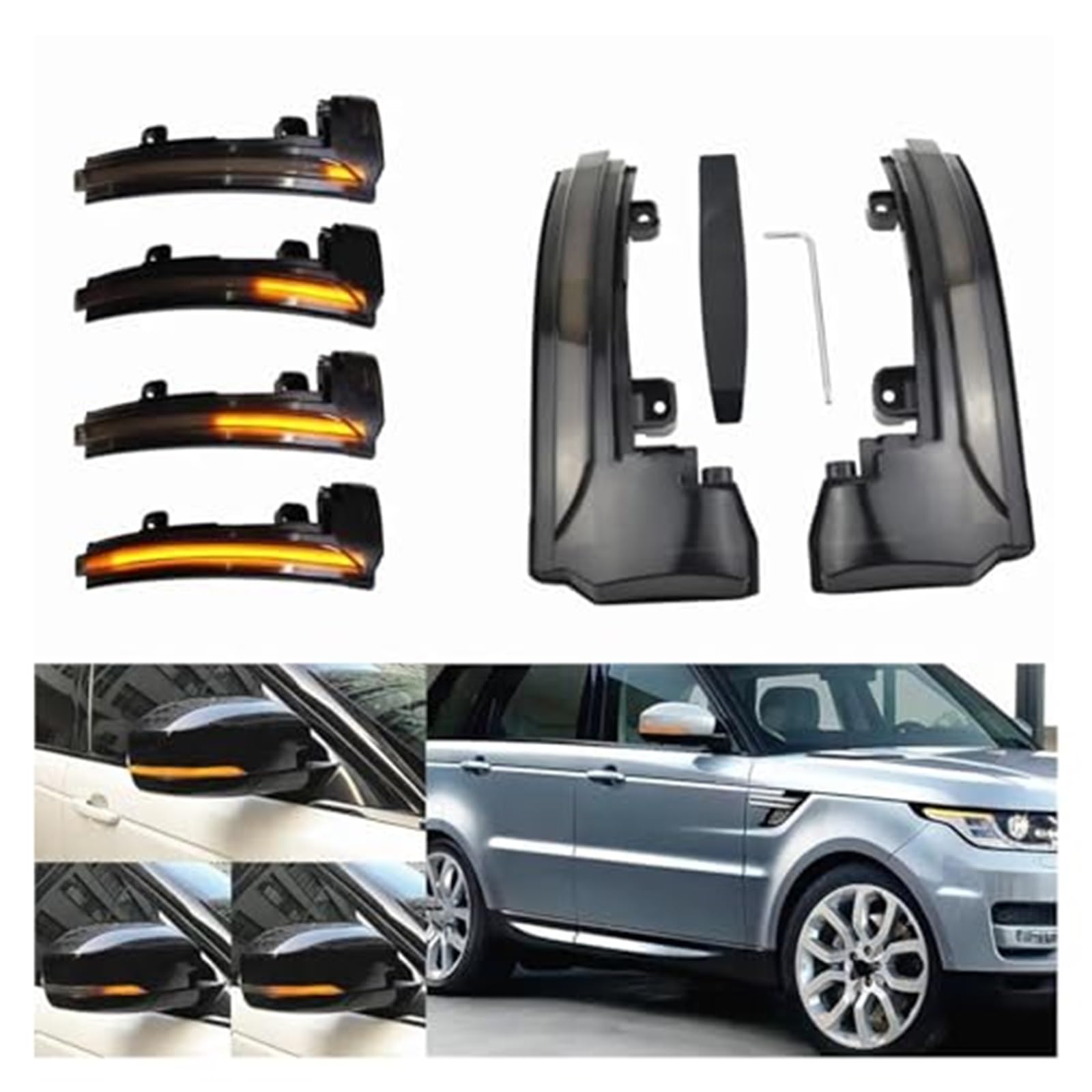 Dla Land Rovera, dla LR4, dla Discovery, dla Range Rovera, dla sportu, dla Evoque, dla MK IV Dynamiczny migacz LED Lampa kierunkowskazu Światło kierunkowskazu samochodowego