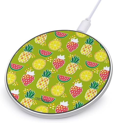 Pineapples Strawberries Wireless Charger Pad 10W Fast Charging Pad Compatible with iPhone 15 14 13 12 Series Samsung Galaxy Series