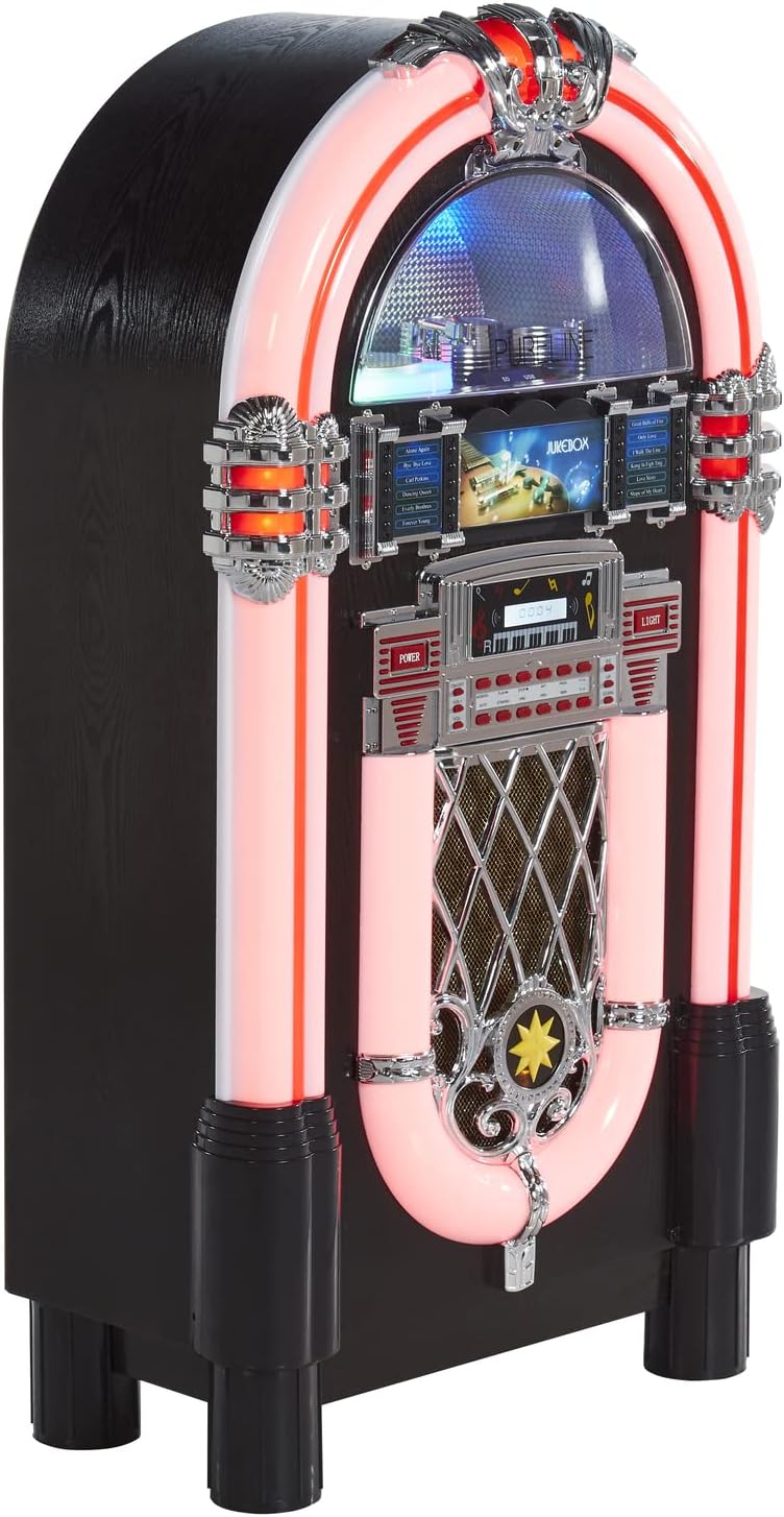 Pureline 105 Retro Bluetooth & CD Jukebox (Black)