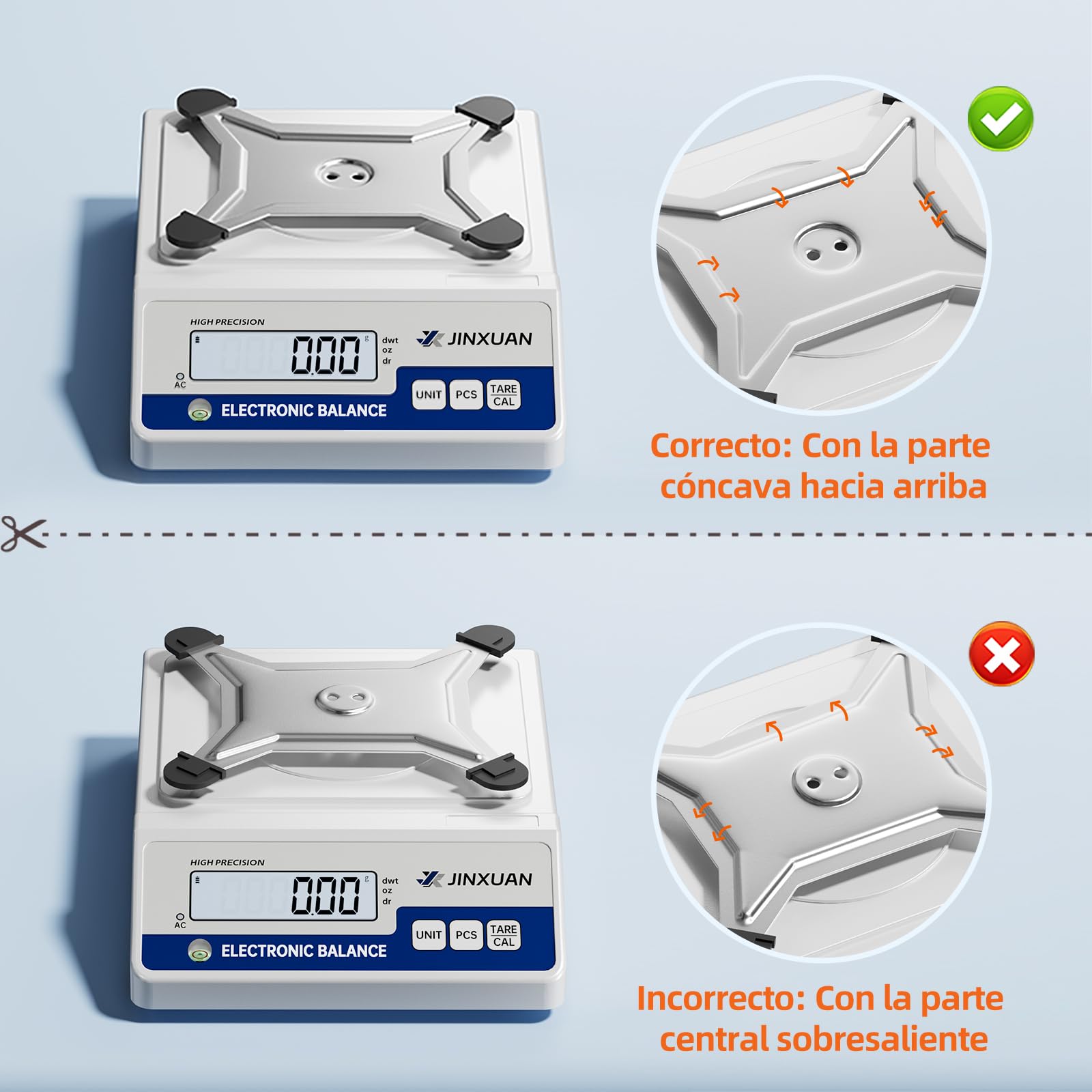 Báscula digital de laboratorio, 1000 g x 0,01 g, con una precisión de 0,01 gramos