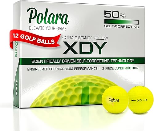 Polara Golf Self-Correcting Golf Balls – Soft Feel, Anti-Slice & Hook Correction, Exceeds USGA Limits, Dimple Pattern, High-Performance Balls for