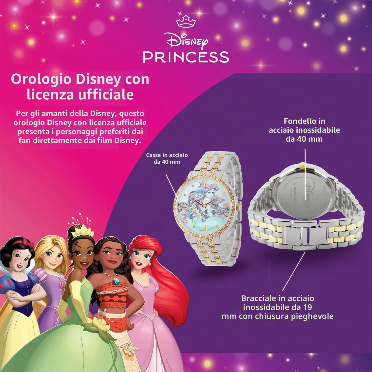 Disney – Orologio da donna con strass