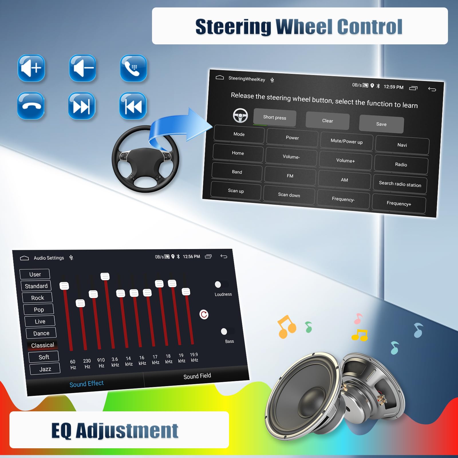 2+64G CAMECHO 7" Android 13 Radio para VW Golf 4 Polo Sharan Jetta MK4 T5 Multivan con Wireless Carplay Android Auto Bluetooth Navi Autoradio con Cámara Trasera WIFI GPS FM/RDS Mirror Link SWC +Canbus
