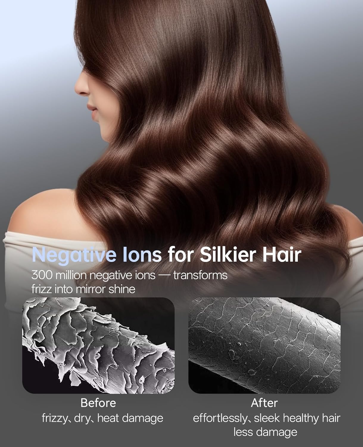 CONFU Blow Dryer with Diffuser, 1400W Hair Dryer with Diffuser and Concentrator, Speed Hairdryer for Fast Drying, Frizz Control, Lightweight for Home, Travel - Image 4