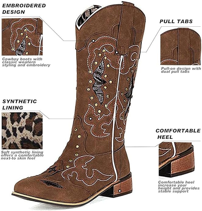 Mikarka Cowgirl Studded Rhinestone Embroidered