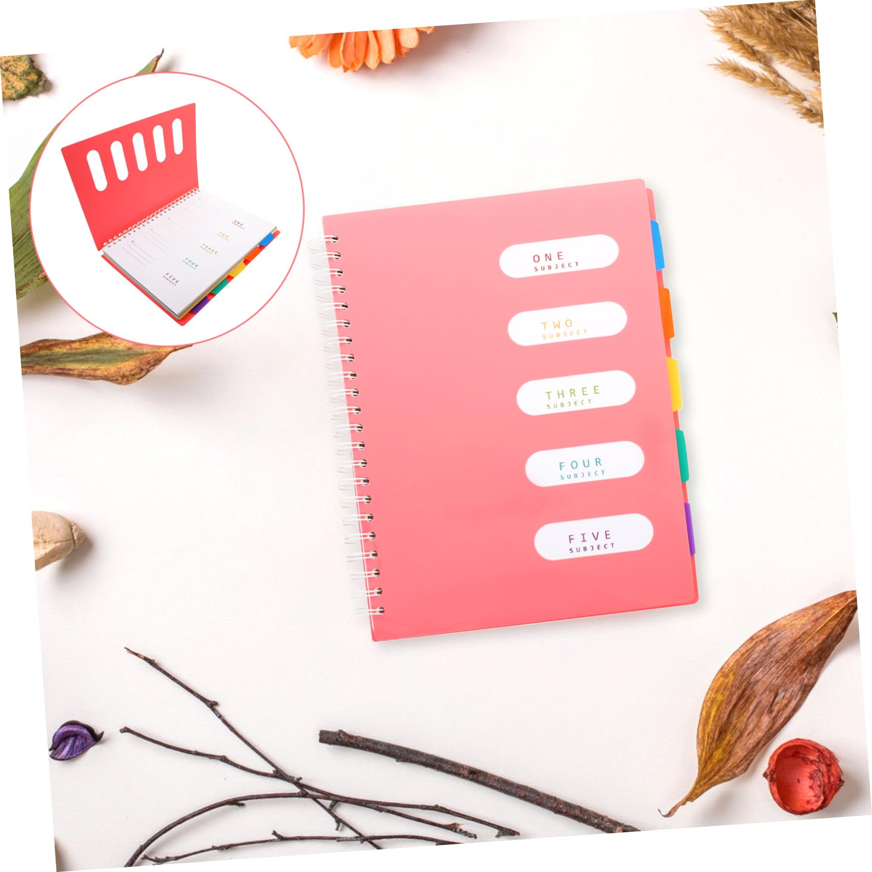 NUOBESTY Cuaderno de Espiral Libreta de Líneas para Escritura Bloc de Notas de Diario para Uso Escolar y Oficina Útiles Escolares Prácticos