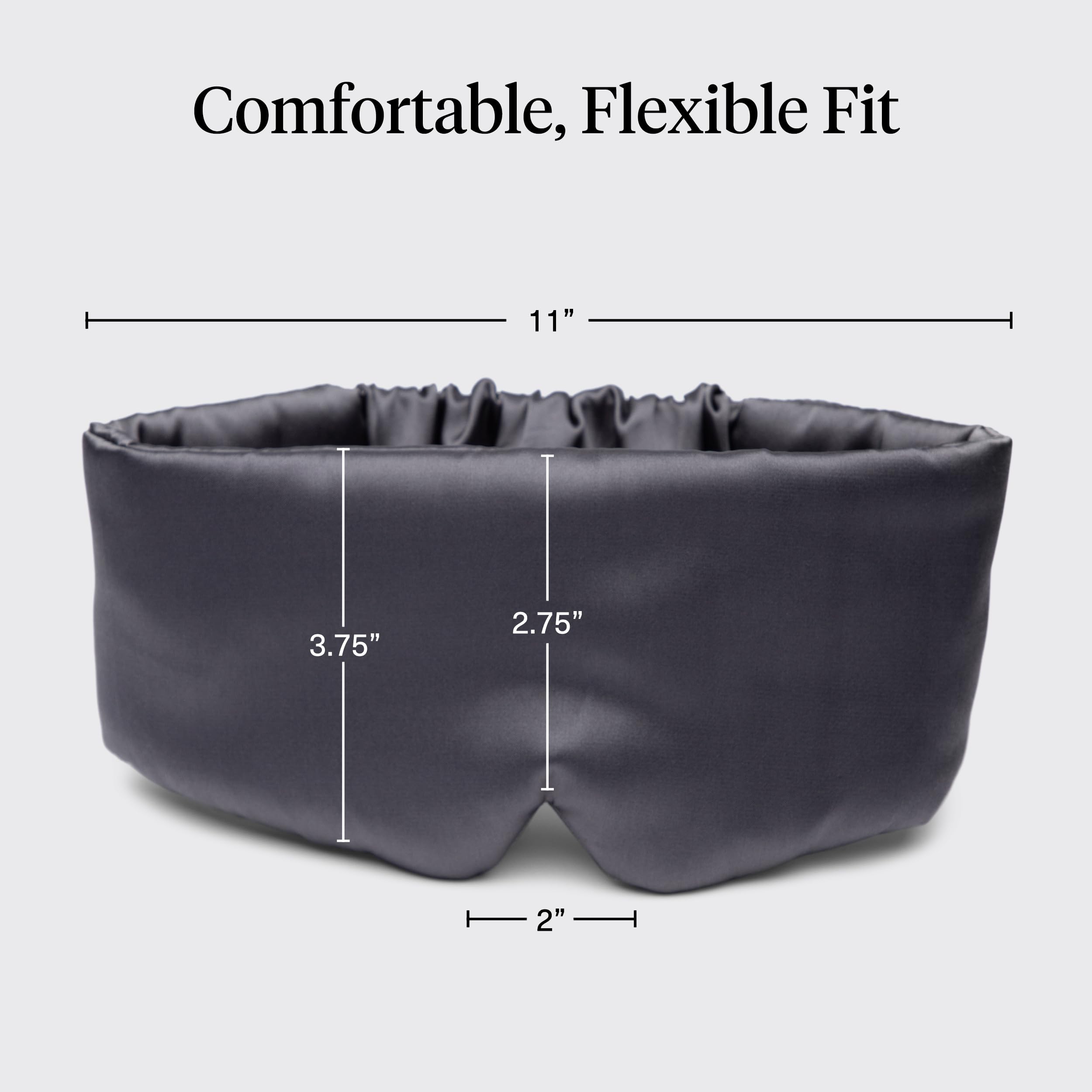 Kitsch Satin Sleep Mask | Eye Masks for Sleep - Charcoal Black — Amazon image 4