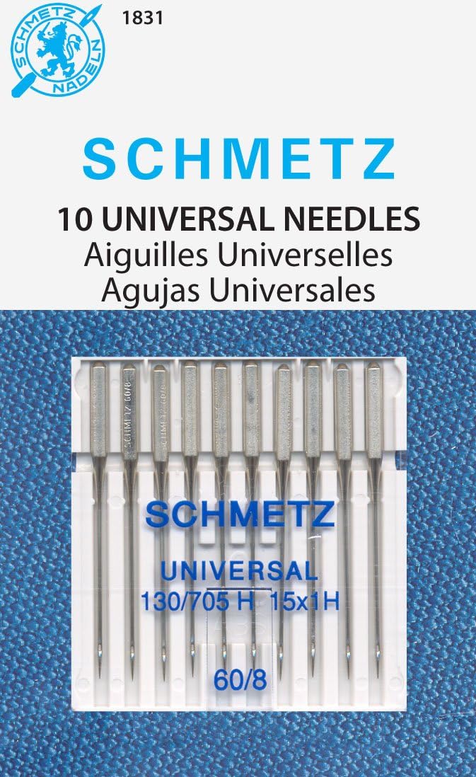 SCHMETZ Universal (130/705 H) Household Sewing Machine Needles - Carded - Size 60/8-10 Pack