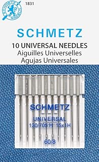 SCHMETZ Universal (130/705 H) Household Sewing Machine Needles - Carded - Size 60/8-10 Pack