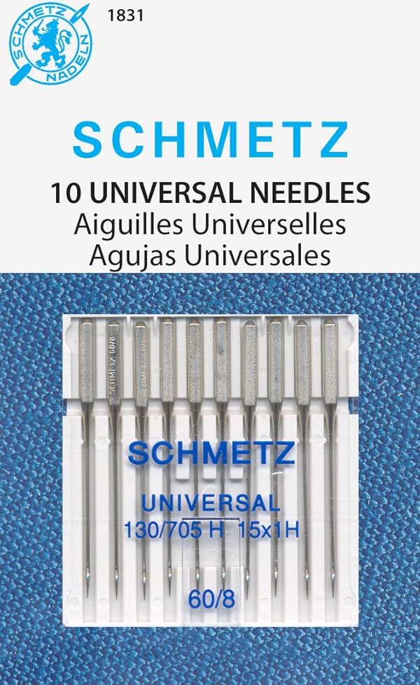 SCHMETZ Universal (130/705 H) Household Sewing Machine Needles - Carded - Size 60/8-10 Pack by SCHMETZ - Used condition - US$6.66