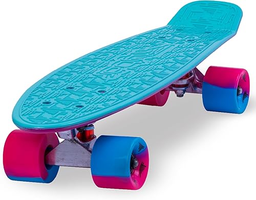 Flybar 22 Inch Complete Plastic Cruiser Skateboard Custom Non-Slip Deck Multiple Colors