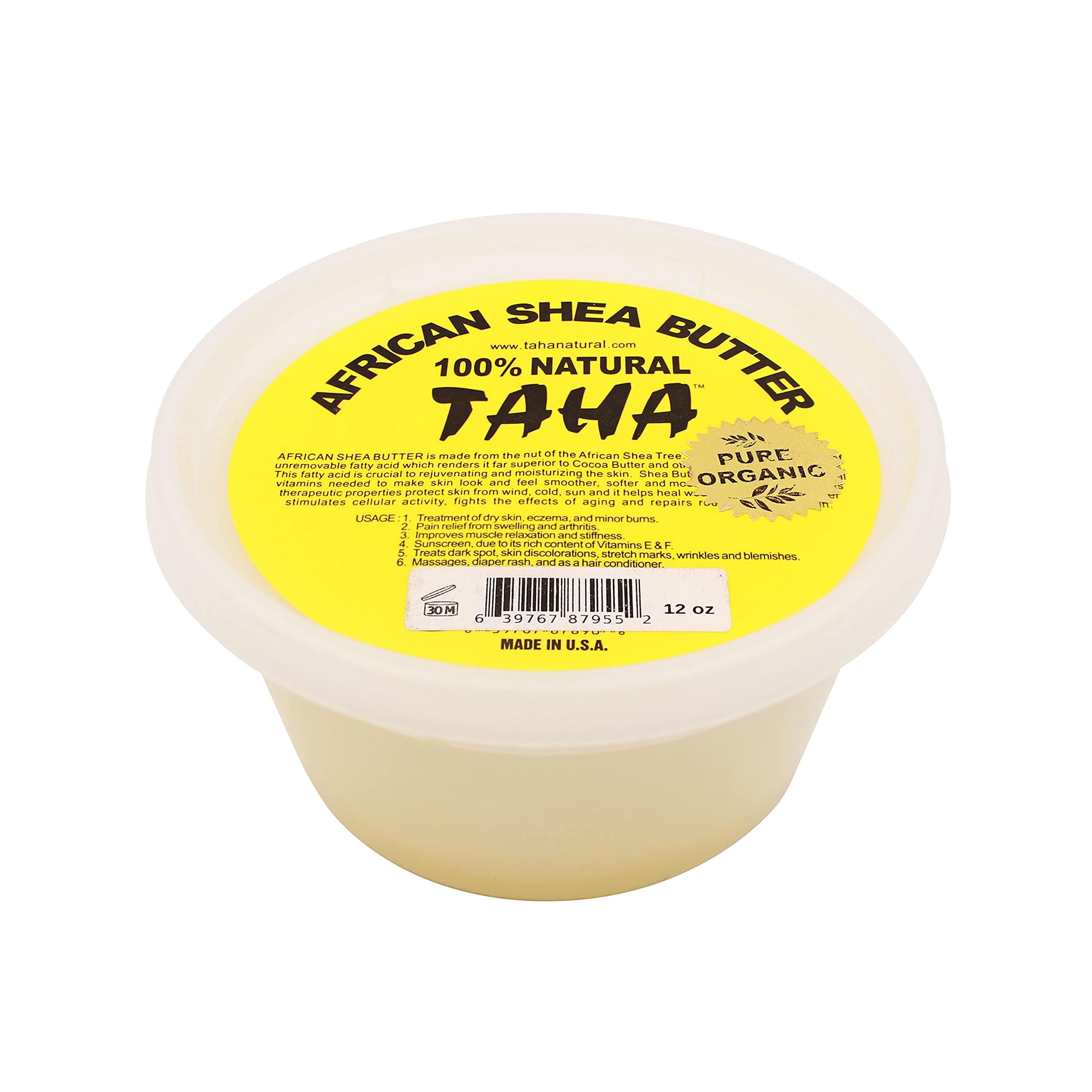 Taha Solid Ivory Shea Butter, Ivory Variety, 12 Oz (Pack of 1)