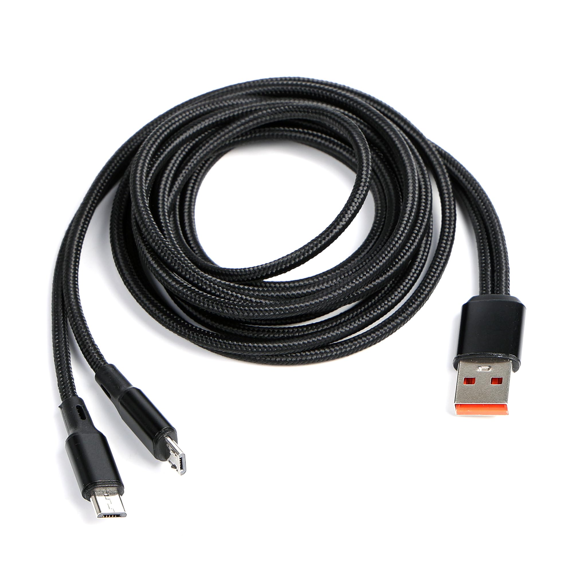 Micro USB Rápido Cable de Carga Adaptador 2 en 1 USB Splitter Cable Adapter Compatible con Motorola 2 Way Radio T62 T72 T82 Extreme T92 H2O XT185 Walkie Talkie PMPN4152AR, PMLN7719AR, IXPN4039