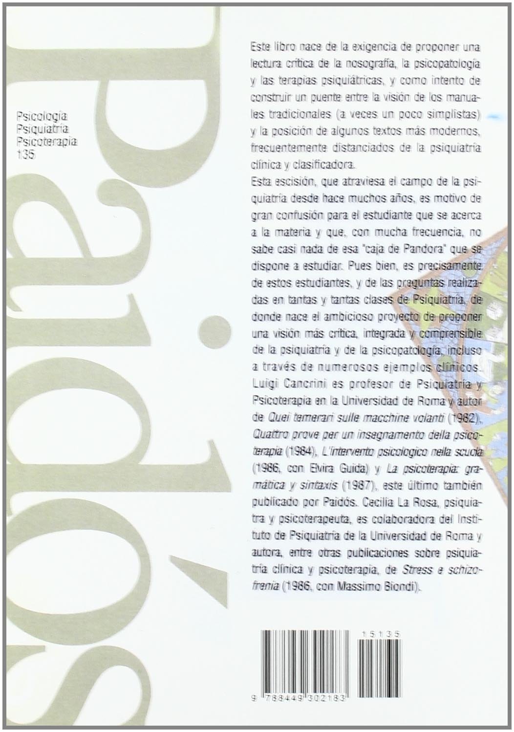 La caja de Pandora: Manual de psiquiatría y psicopatología: 135 (Psicología Psiquiatría Psicoterapia)