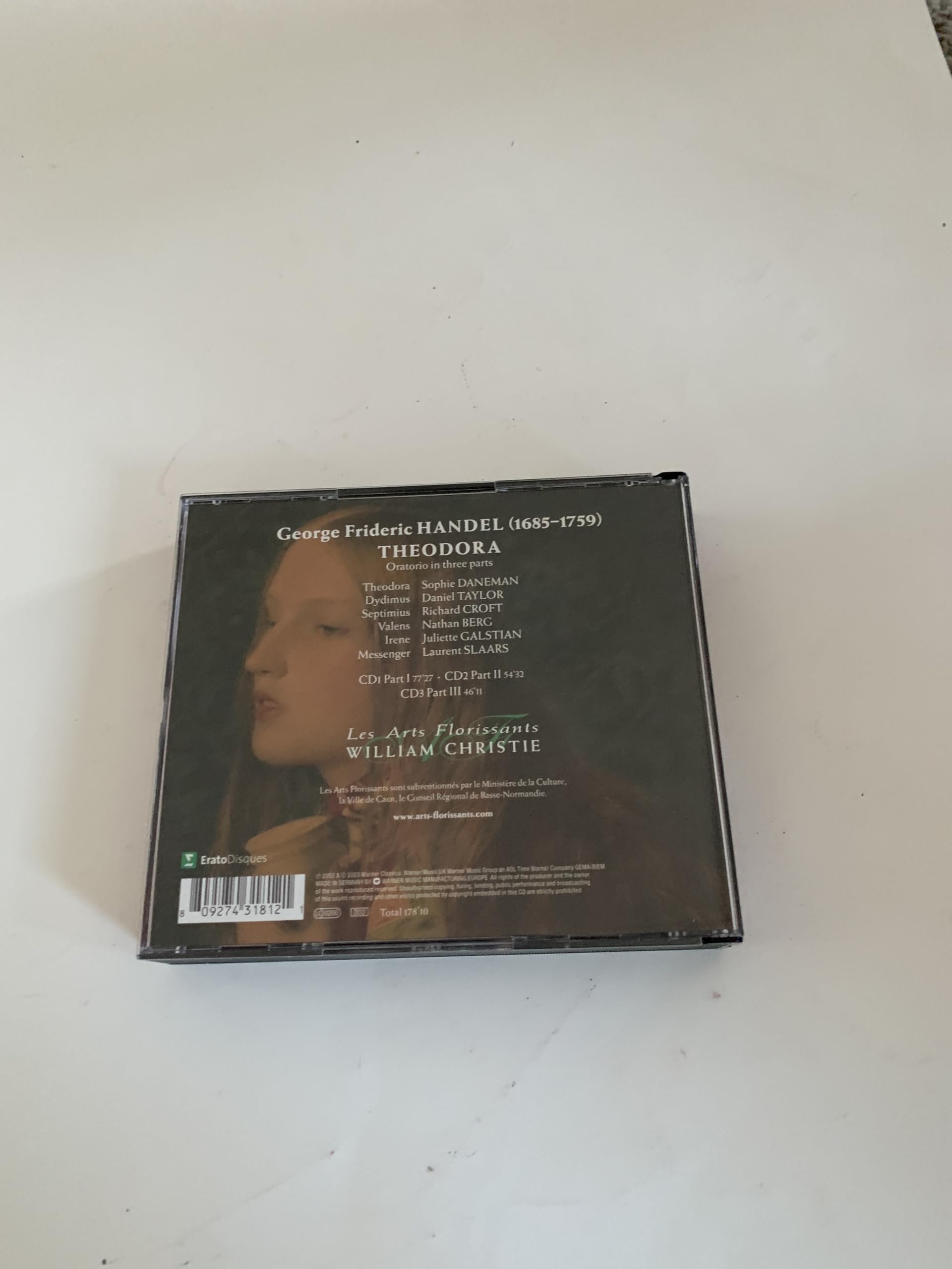 Händel - Theodora / Daneman, Taylor, Croft, Berg, Galstian, Slaars, Les Arts Florissants, Christie