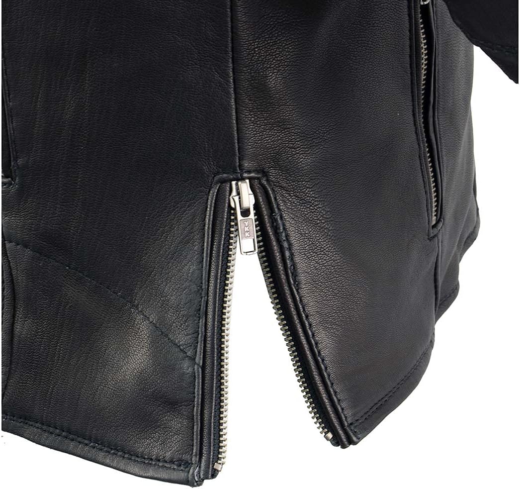 Milwaukee Leather MLL2581 Women's Black 'Classic' Leather Lightweight Long Length Vented Jacket - Image 7
