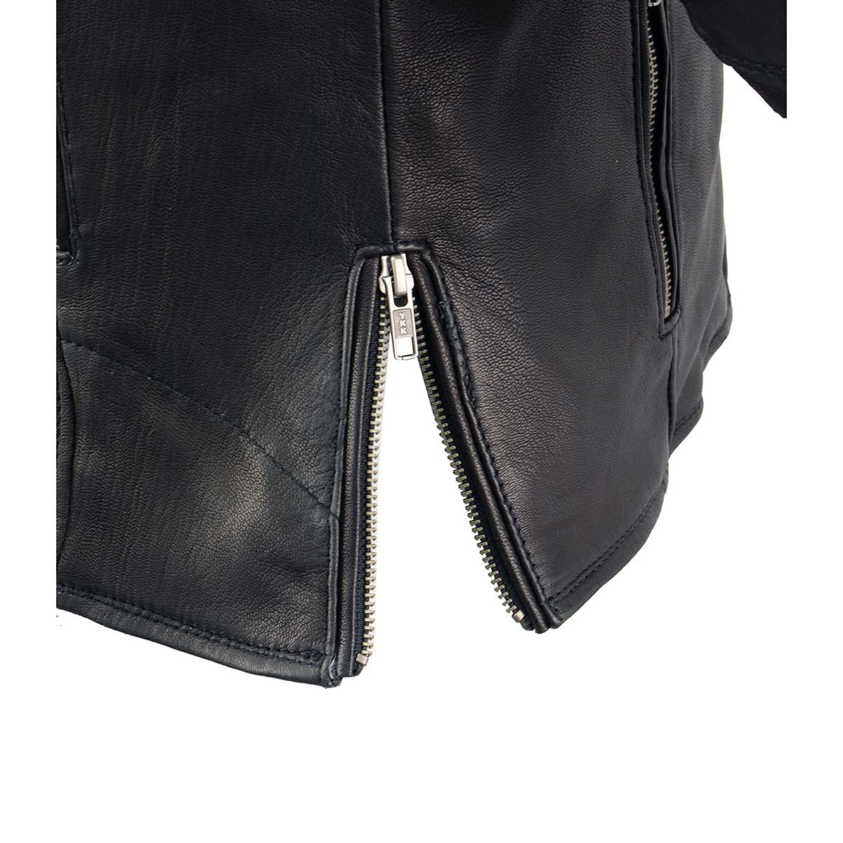 Milwaukee Leather MLL2581 Womens Black Classic Leather Lightweight Long Length Vented Jacket — view 7