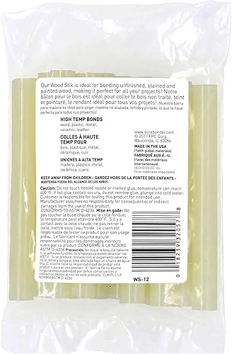 Miniatura 9 de Surebonder WS-12 - Barra de pegamento caliente de madera de tamaño completo de 4 pulgadas, paquete de 12