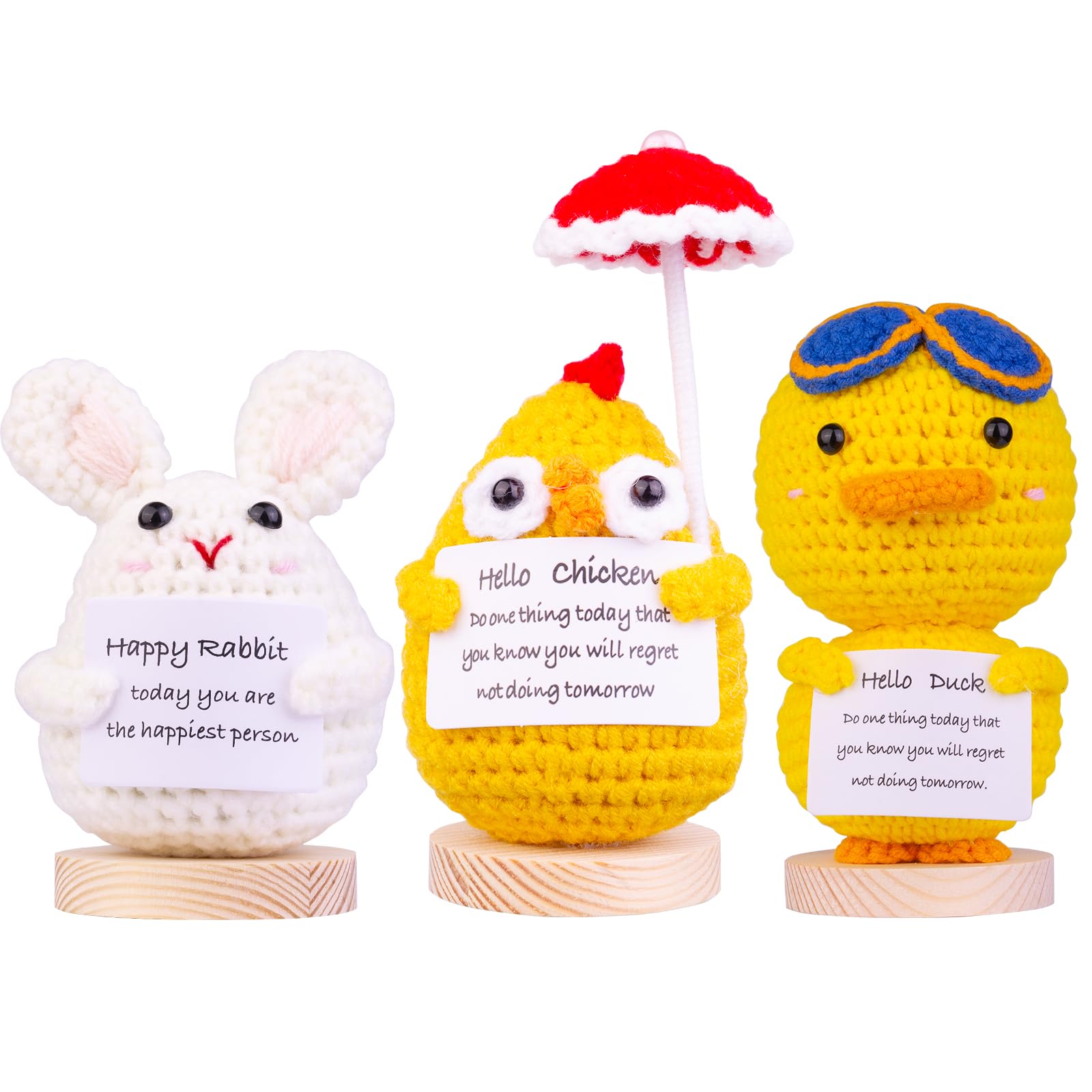 Mwmoeen Pocket Hug Positive Blume, Kreative Gehäkelte Glücks