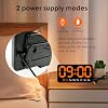 Digital Wall Clock 8.5 Inch Large Display LED Alarm Clock with Date Week Temperature Double Alarm 3 Levels Brightness Adjustable Countdown Clocks for Living Room Bedroom Classroom Kitchen (Orange)