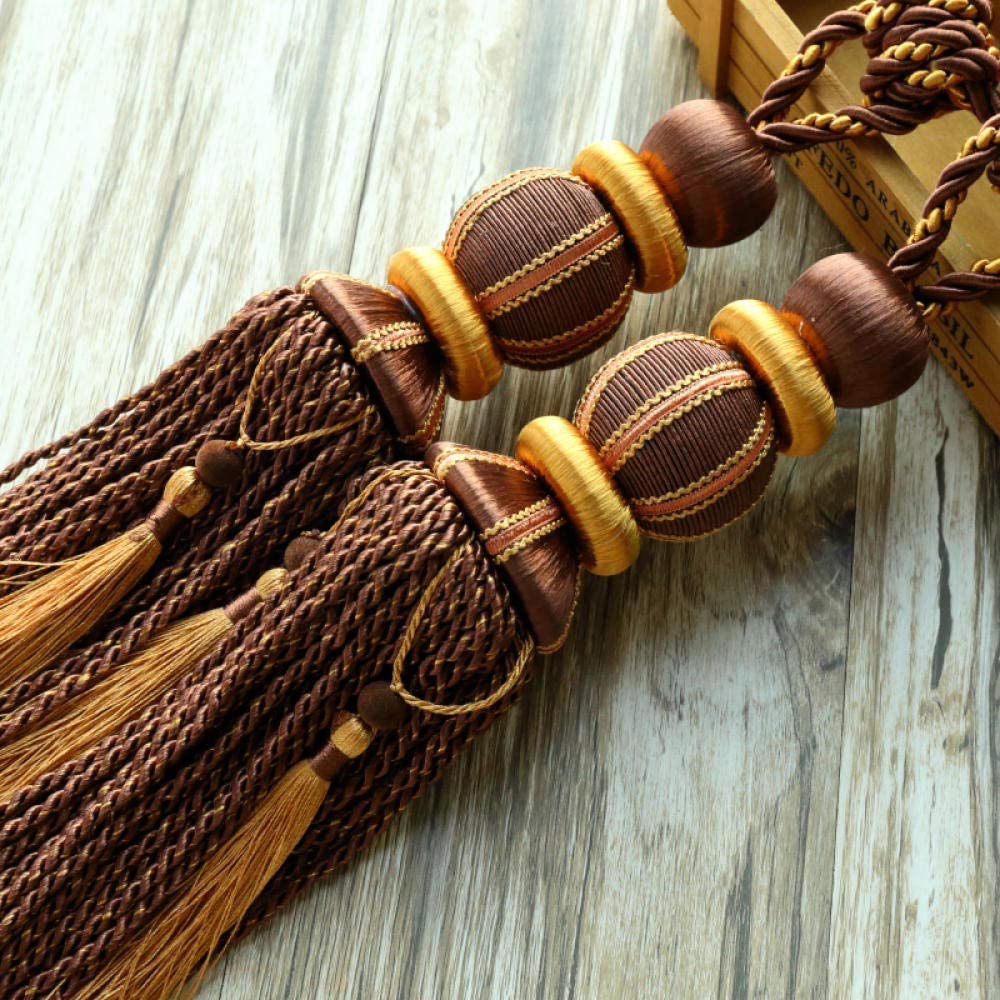 Les rideaux sont attachés à la corde des rideaux Embrasse de rideaux à pompons, corde de rideau, boule à suspendre, pompon épais, sangle de rideau, corde à nouer, accessoires de rideau de style europé