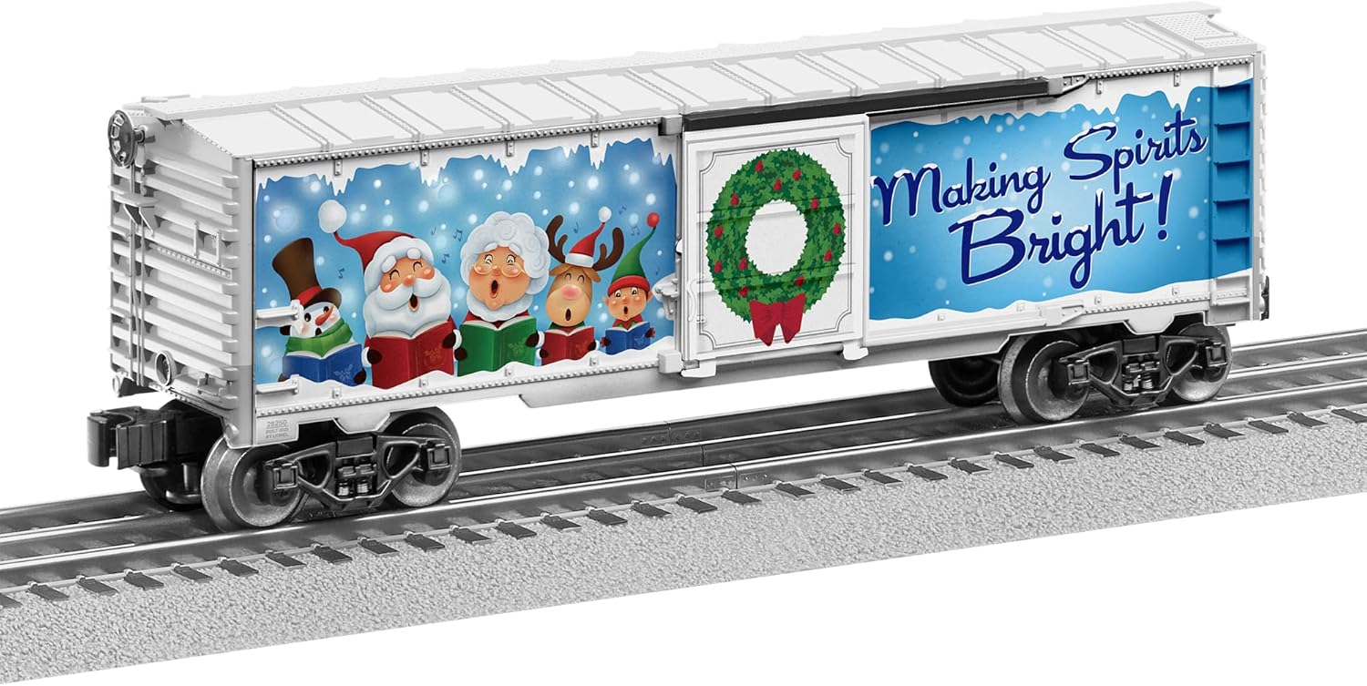 Lionel 2023 Christmas Illuminated Music O Gauge Model Train Boxcar