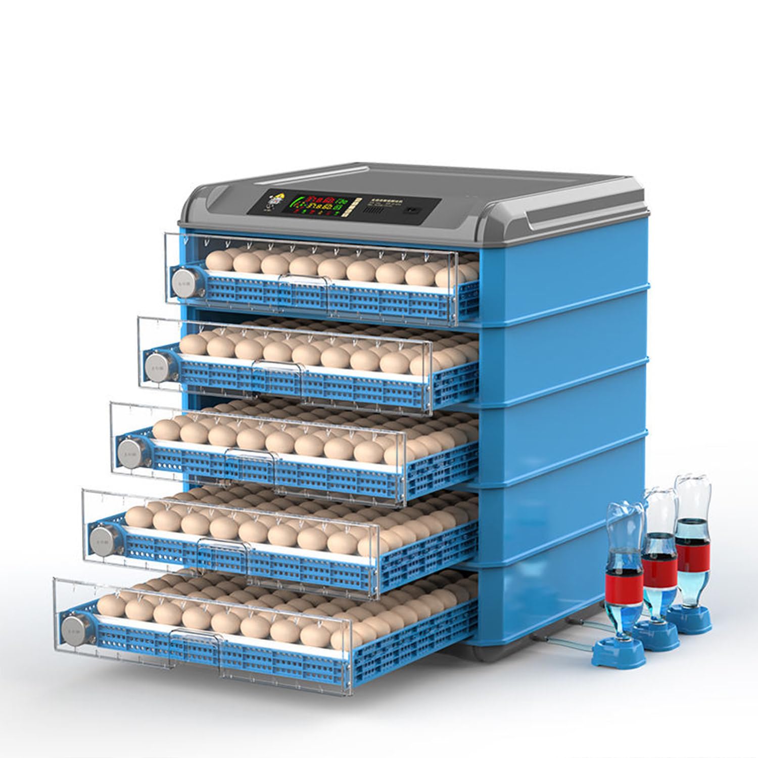 SENJINGHUA 256/500 Egg Incubator,High productivity,Poultry Hatcher Machine,Automatic Egg Turning,Temperature & Humidity Control and LED Screen,Purpose for Chickens Ducks Birds 500