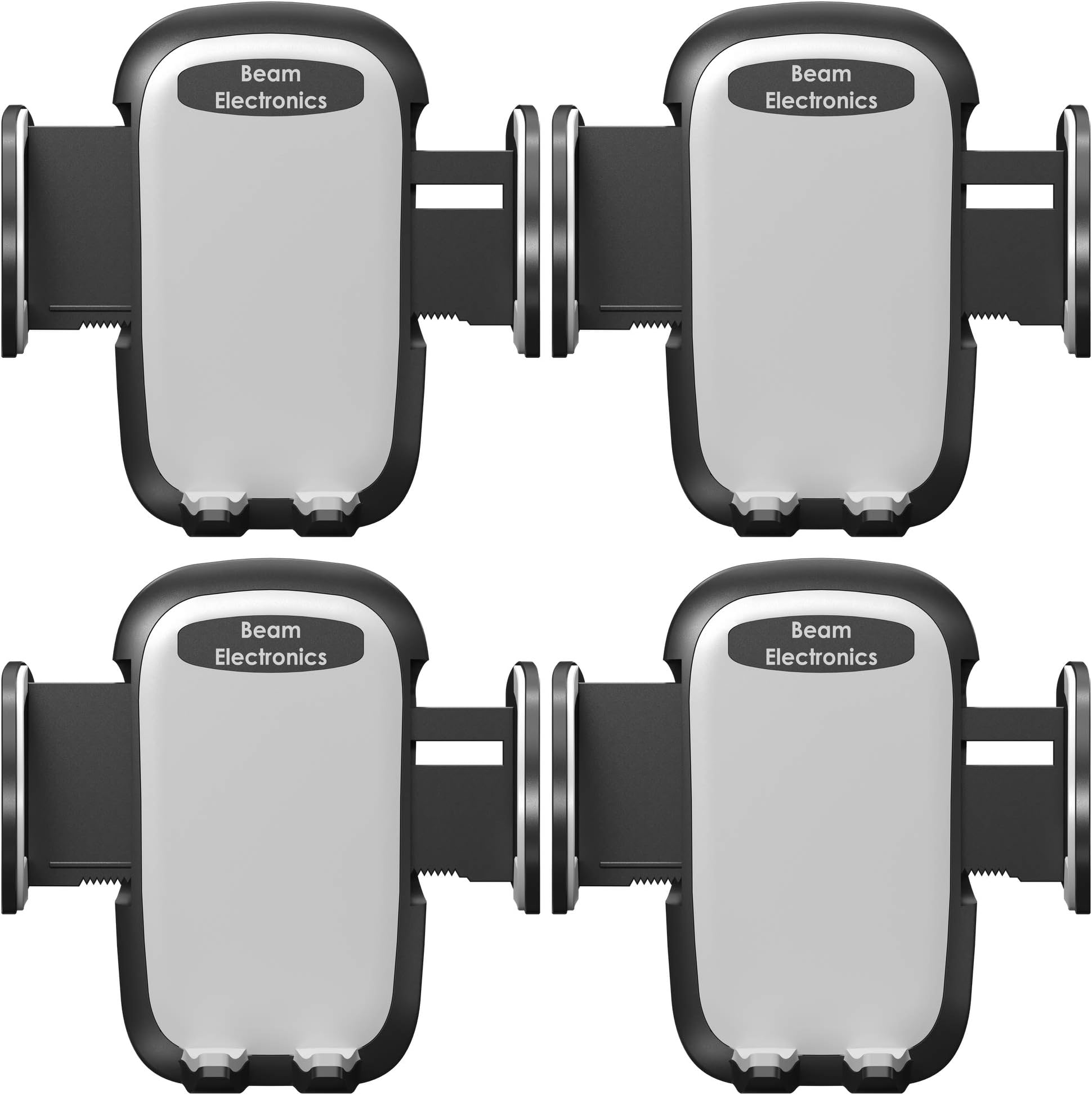 Beam Electronics (4 PACK) Universal Smartphone Car Air Vent Mount Holder Cradle Compatible with iPhone X 8 8 Plus 7 7 Plus SE 6s 6 Plus 6 5s 5 4s 4 Samsung Galaxy S6 S5 S4 LG Nexus Sony Nokia and More