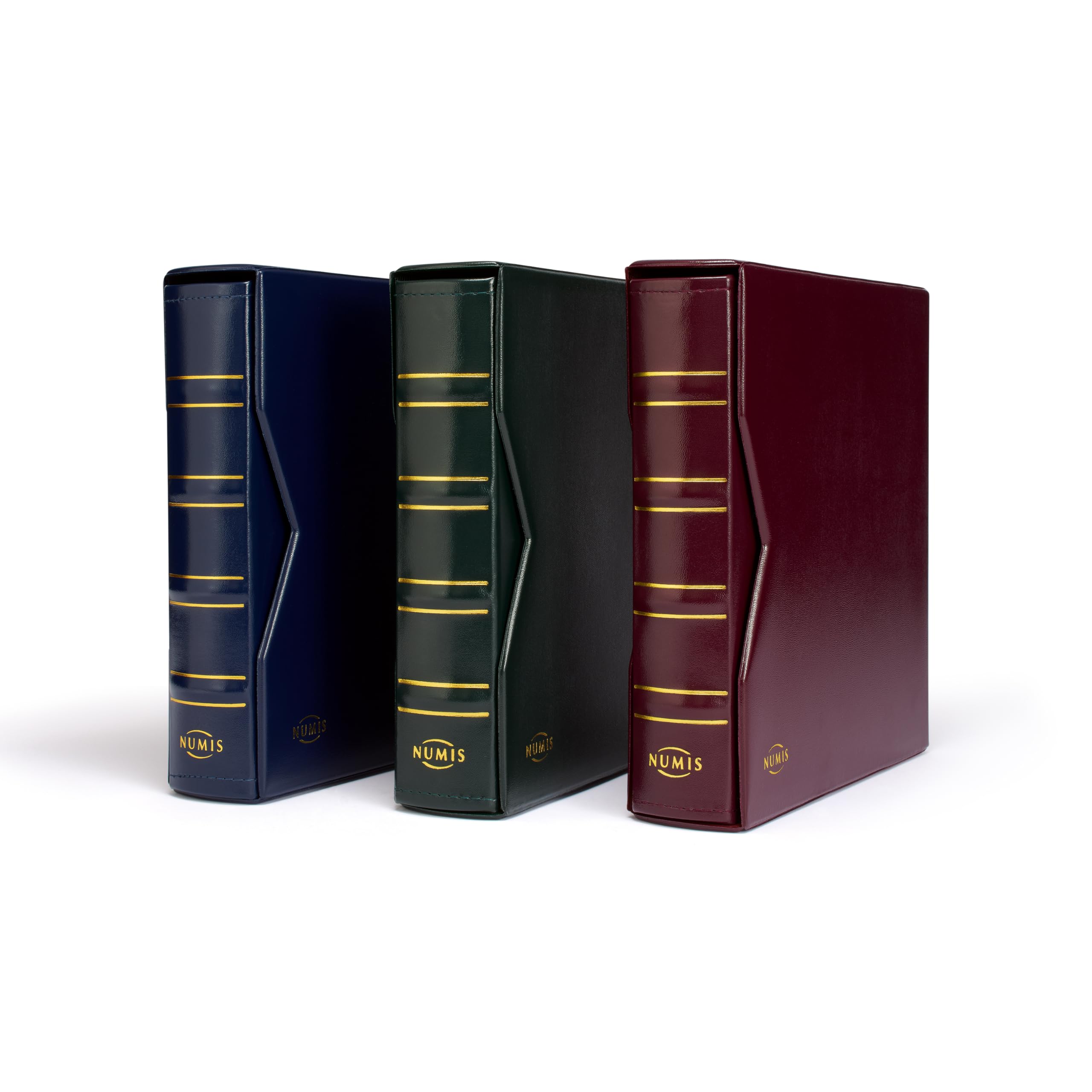 Leuchtturm 301280 Album per Monete NUMIS Classic - incl. Valigetta e 5 custodie per Monete con Ø 44, 34, 25, 17 mm - Verde