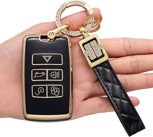 Fashion Diamond - Funda para llavero inteligente compatible con Land Rover Discovery, Range Rover, Defender 2018-2022 (5 botones)