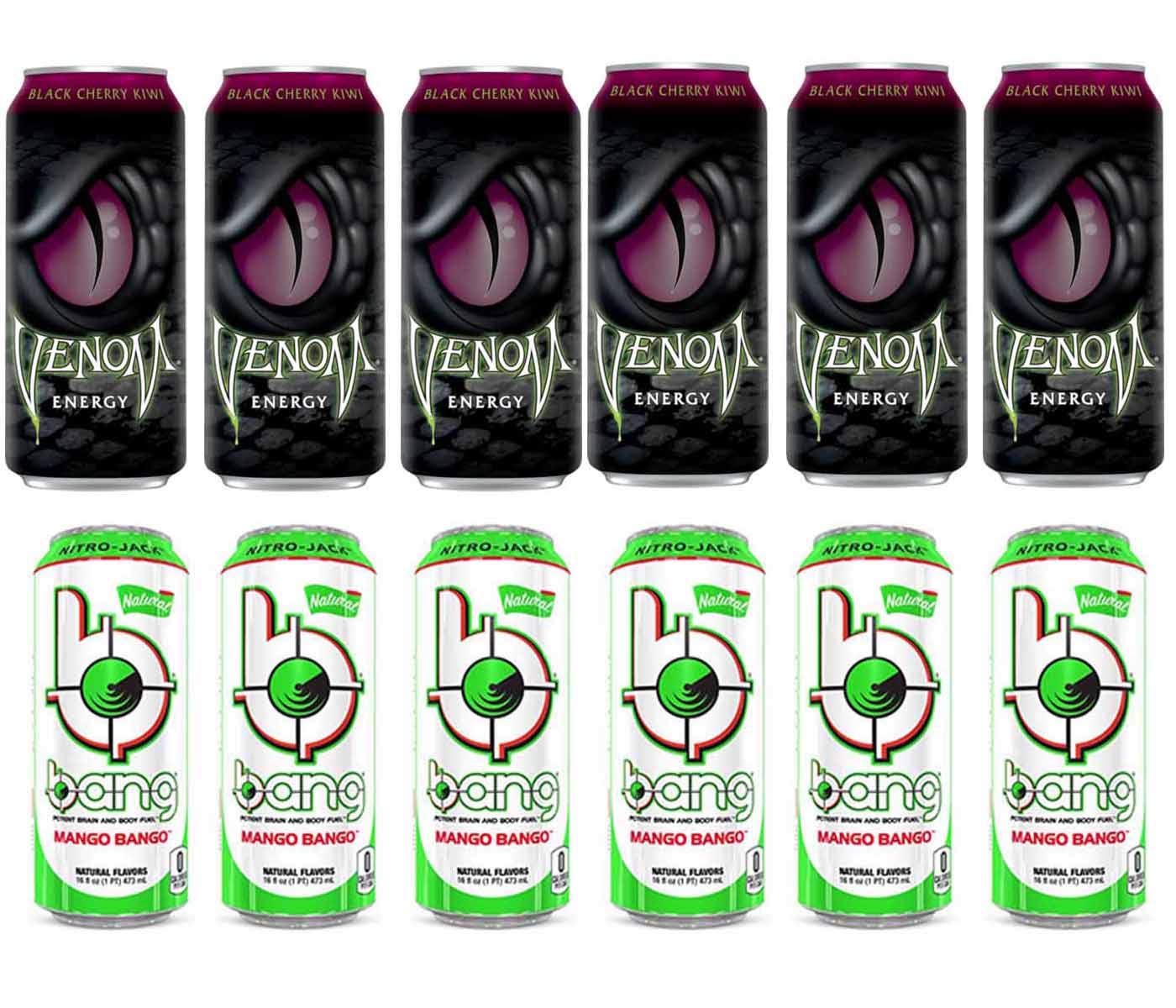 LUV BOX variety Energy drink 16 oz. pack of 12 , VENOM