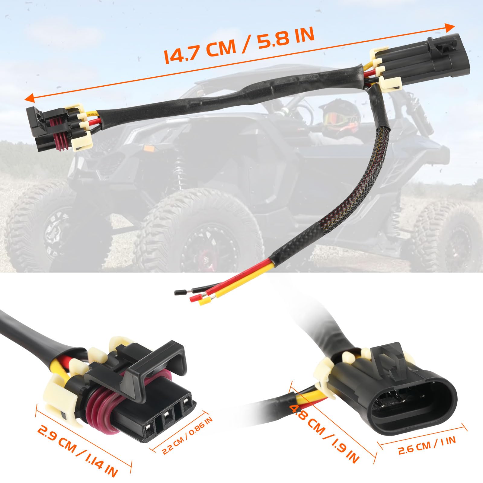 Power Harness For Can-Am Maverick X3 2017-2022 LED Whip Aqxreight