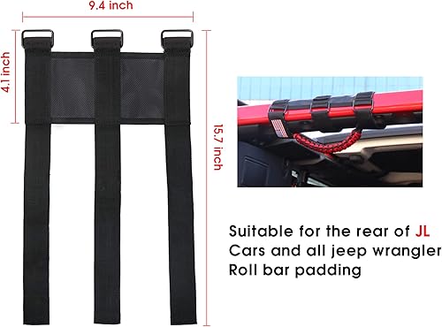 Miniatura 152 de Asas de agarre de barra de agarre con luz para Jeep Wrangler Accesorios TJ JK JL YJ Unlimited Rubicon Sahara 2 puertas 4 puertas Jeep Gladiator JT